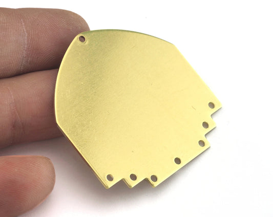 Geometric Connector (Optional holes) Charms Raw Brass 40x40mm 0.8mm thickness Findings OZ3120-850