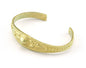 Textured Adjustable Bracelet Raw Brass (58mm inner size - Adjustable ) OZ2959