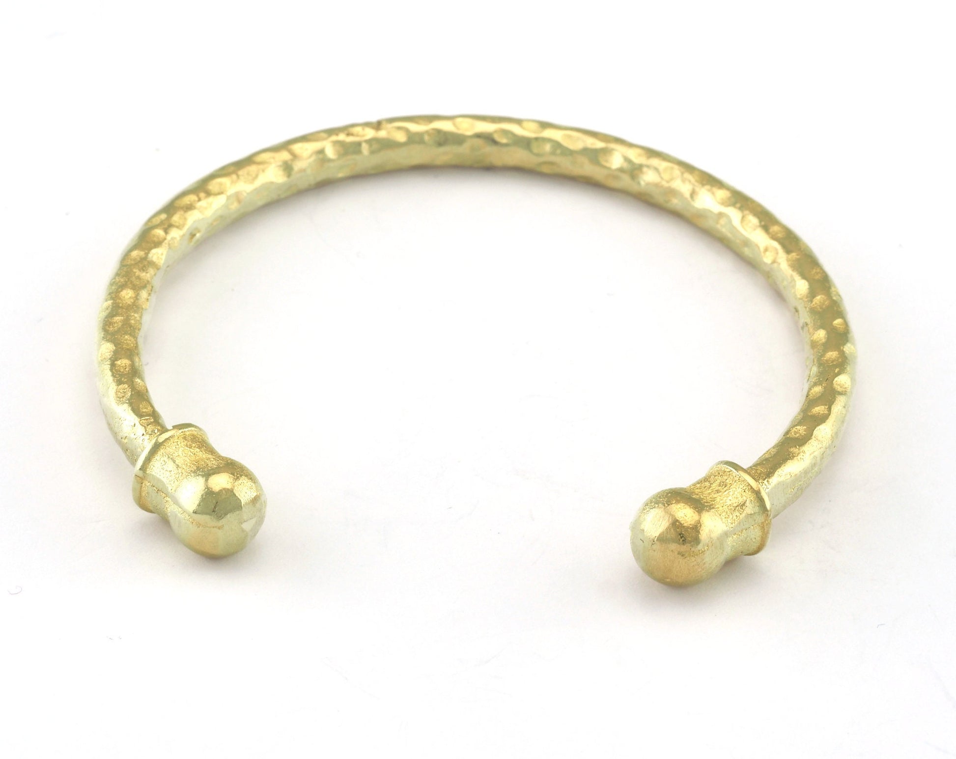 Hammered Bracelet Raw Brass (64mm inner size - Adjustable ) OZ3894