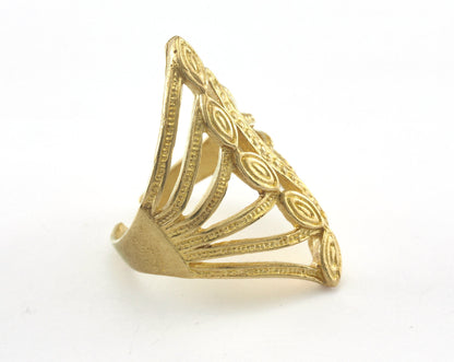 Adjustable Ring Raw brass (18.5mm 8.5US inner size) OZ3356 34mm