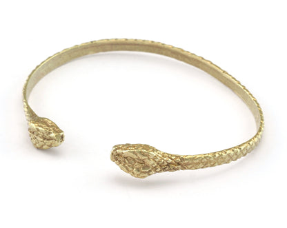 Snake Bracelet Raw Brass Small (50mm inner size - Adjustable ) 4679