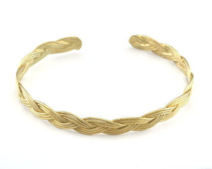 Swirl Bracelet Raw Brass (57mm inner size - Adjustable ) OZ2973