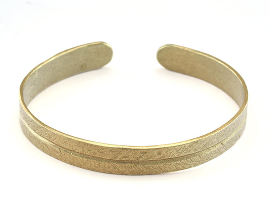 Cuff Bracelet Textured Raw Brass (64mm inner size - Adjustable ) OZ3172