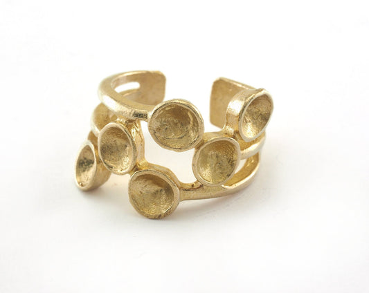 Ring Adjustable Ring Setting - Raw Brass (18.5mm 8.5US inner size - Adjustable ) OZ3361 ring22