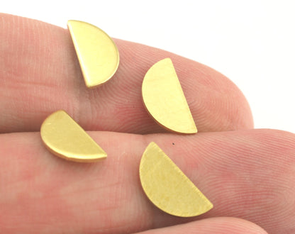 Semi circle blanks half moon shape 6x12x0.8mm raw brass pendant SCS 3386-36