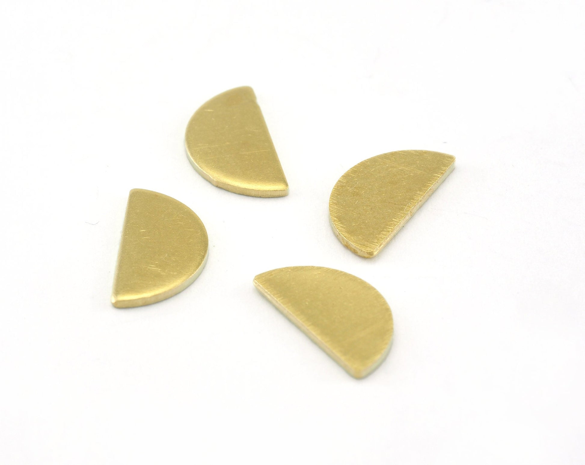 Semi circle blanks half moon shape 6x12x0.8mm raw brass pendant SCS 3386-36