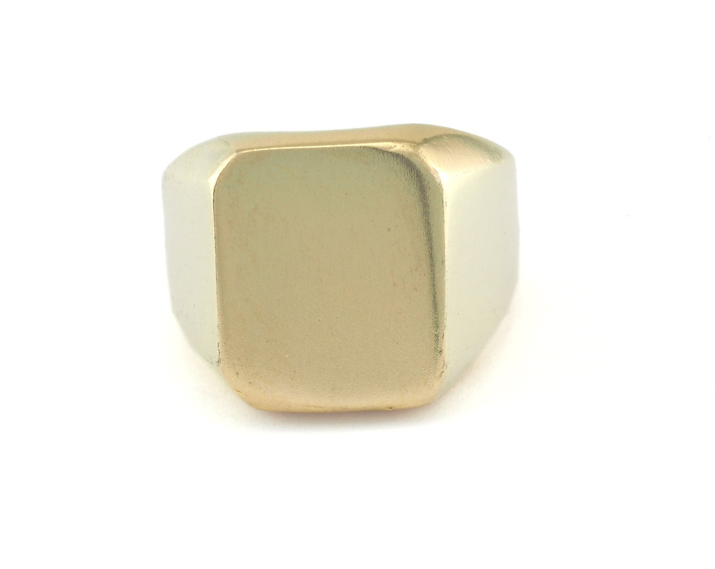 Signet Ring Adjustable Blank - raw brass (19mm 9US inner size - Adjustable ) Oz3404 17x14mm Rectangle