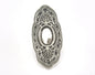 Ring Adjustable Ring Bezel - Cup Antique Silver Plated brass (17.5mm 7US inner size - Adjustable ) OZ2722