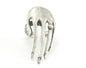 Hand Adjustable Ring Antique Silver Plated brass (18mm 7.5US inner size) OZ2730