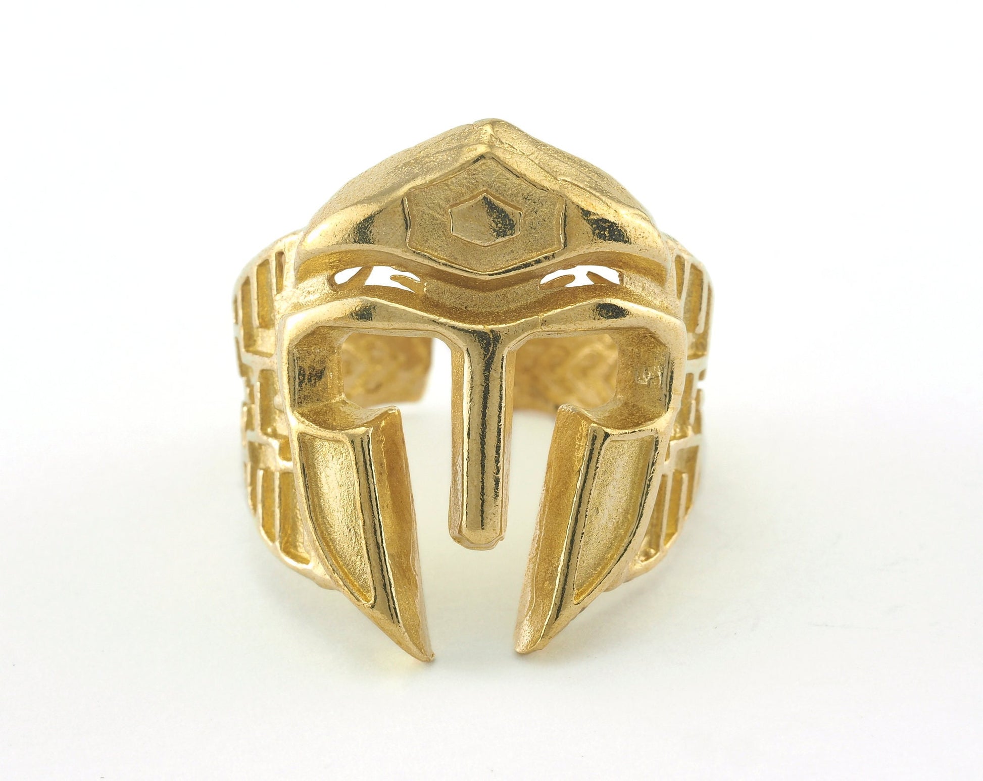 Helmet Ring Adjustable Ring Raw Brass 1 Pc. (20mm 10US inner size) OZ2196