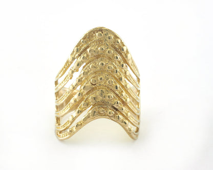 Adjustable Ring Raw brass (18mm 8US inner size) Oz2605 28mm