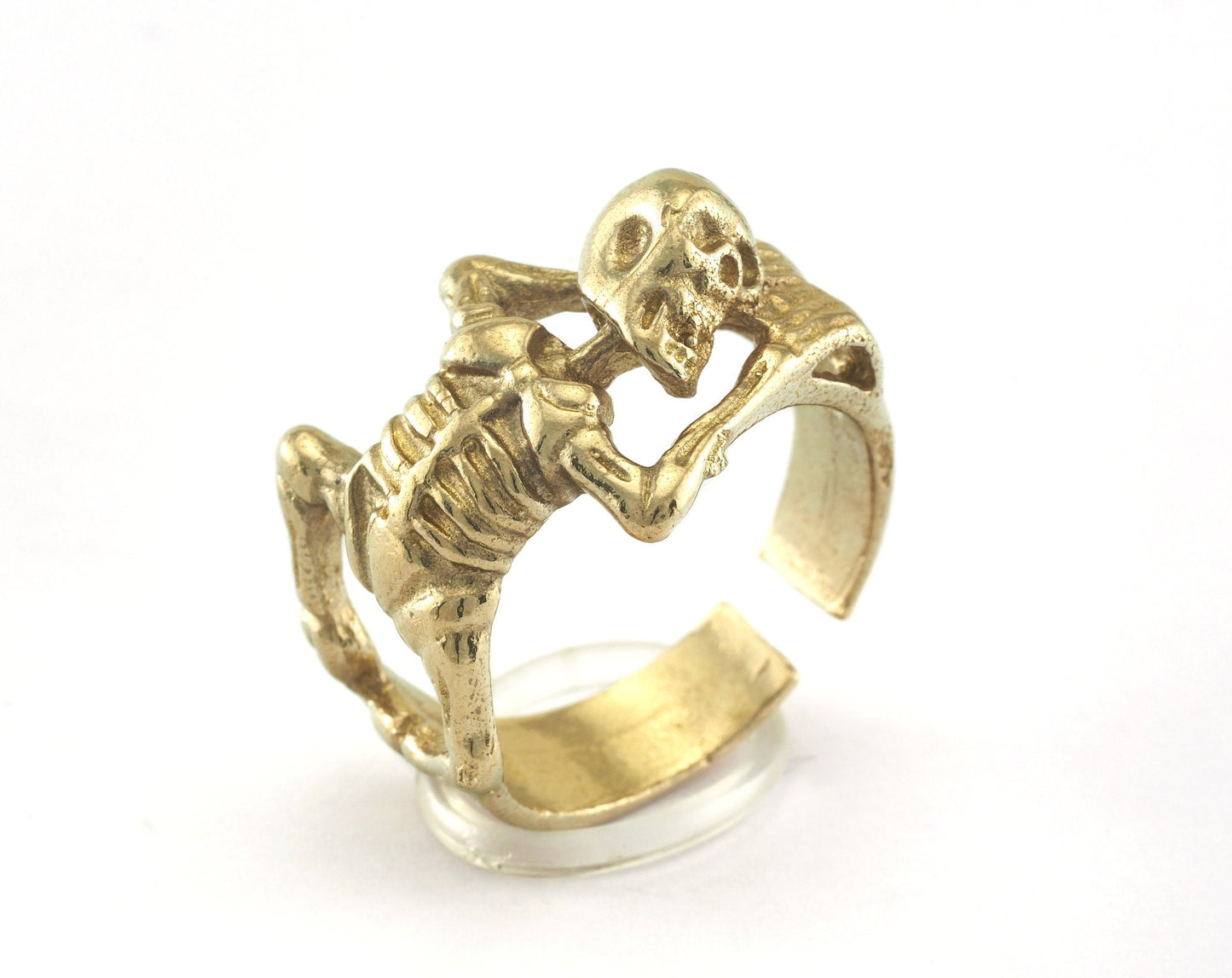 Ring Skeleton Raw Brass (20mm 10US inner size) OZ3078