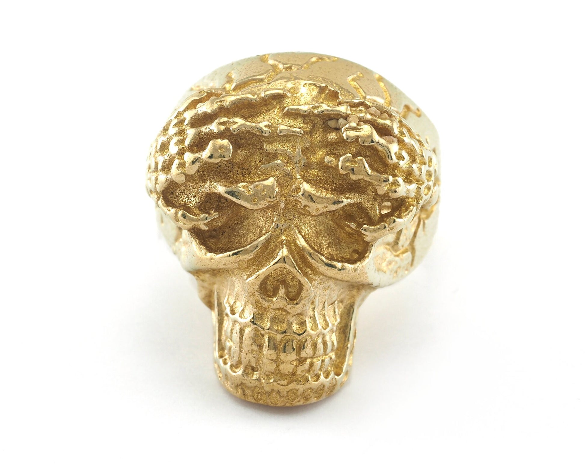 Skull Ring Adjustable Raw Brass 1 Pc. (20mm 10US inner size) OZ2807 ring30