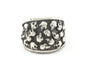 Skull Ring Adjustable Antique Silver Plated brass (21mm 11US inner size) OZ2729 ring25