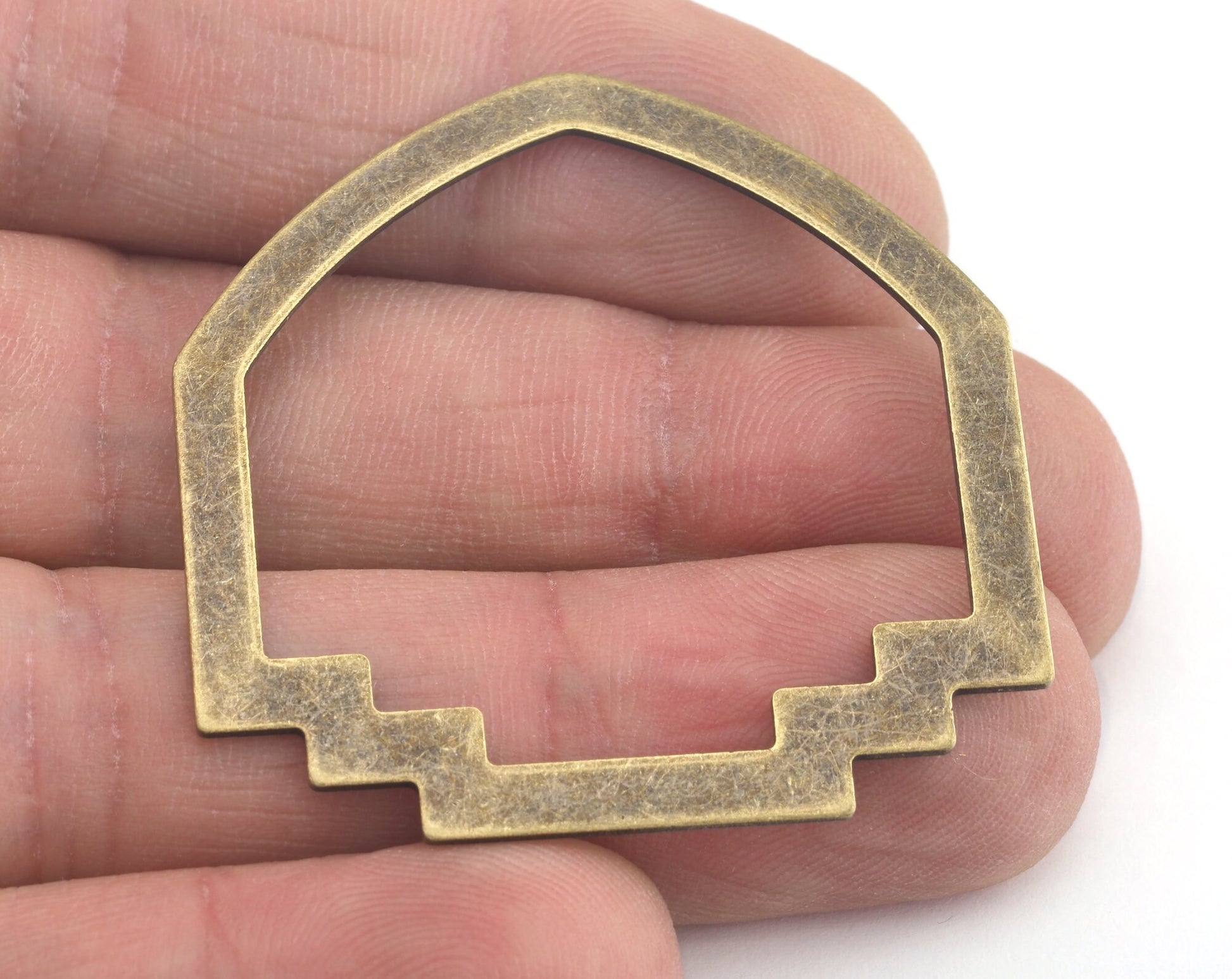 Geometric (Optional holes) Charms Antique Bronze Plated Brass 40x40mm 0.8mm thickness Findings OZ3111-280