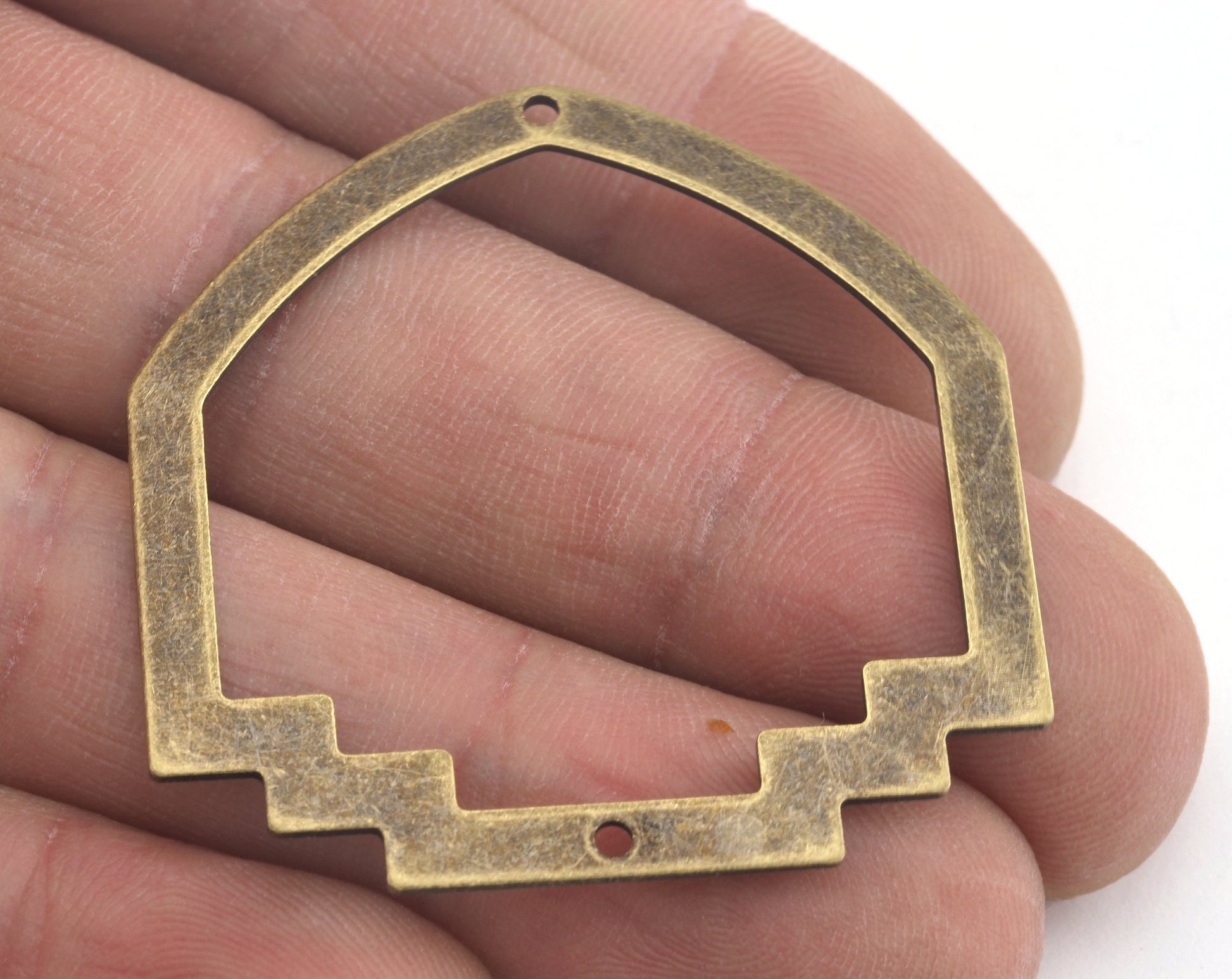 Geometric Connector (Optional holes) Charms Antique Bronze Plated Brass 40x40mm 0.8mm thickness Findings OZ3110-280