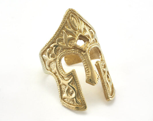 Ring Helmet Adjustable Ring Setting - Raw Brass (18.5mm 8.5US inner size - Adjustable ) OZ2531