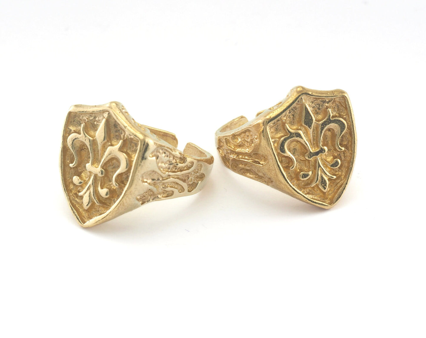Lily Ring Adjustable Ring Raw Brass (17.5mm 7US inner size) OZ1955