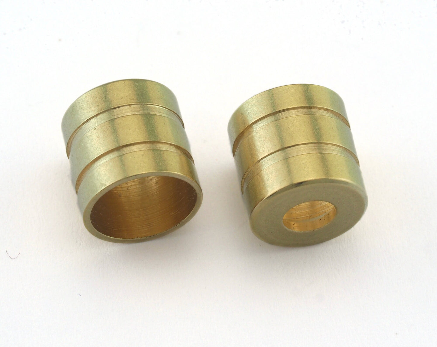 brass cord tip ends, 9x9mm 8mm inner raw brass ribbon end, ends cap, ENC8 3203