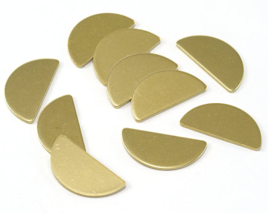 Semi circle blanks half moon shape 30x15x0.8mm raw brass pendant SCS 3205-240