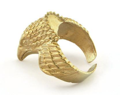 Eagle Ring Adjustable Ring Raw Brass (19mm 8.5US inner size) OZ2885