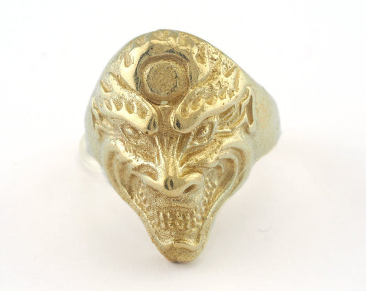 Adjustable Ring Raw Brass (20mm 10.5US inner size) OZ2869