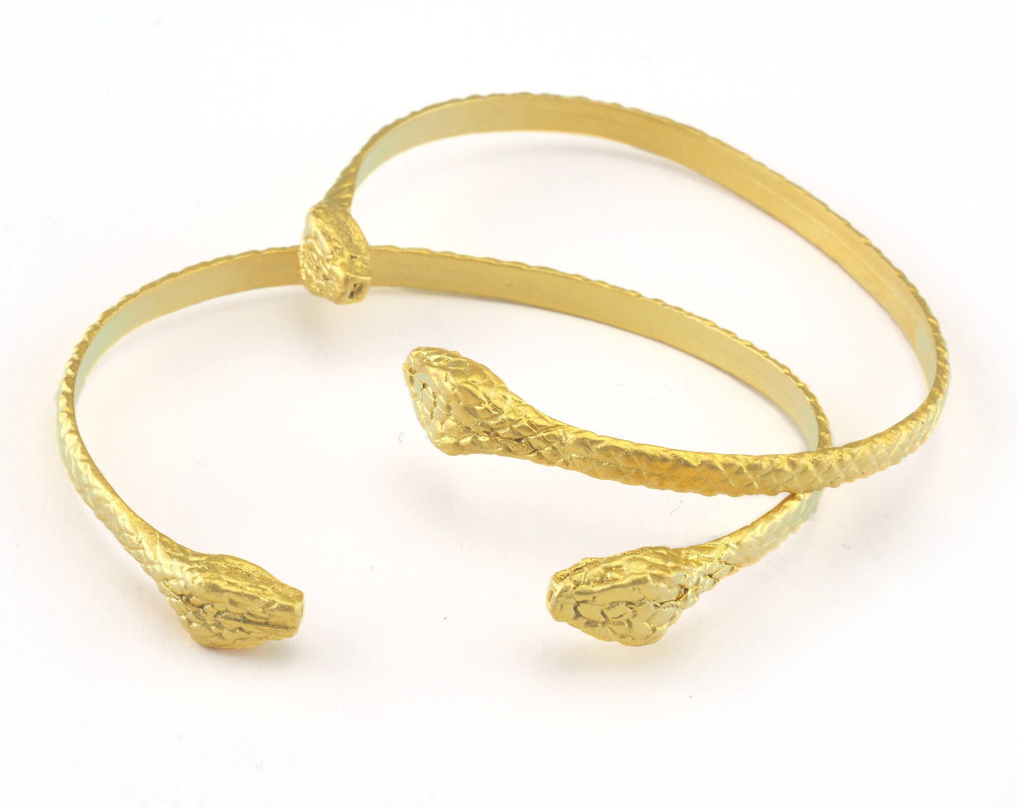 Snake Bracelet Matte Gold Plated Brass (64mm inner size - Adjustable ) OZ3159