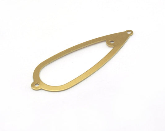 Raw Brass Drop Charms 42mm Raw Brass Findings 3416-73