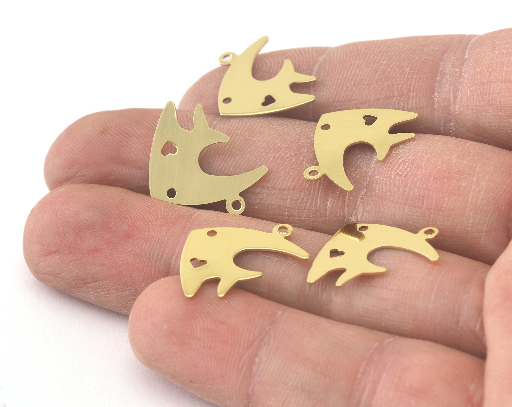 Angelfish Charms Raw Brass 20x14mm 0.5mm thickness Findings OZ3418-50