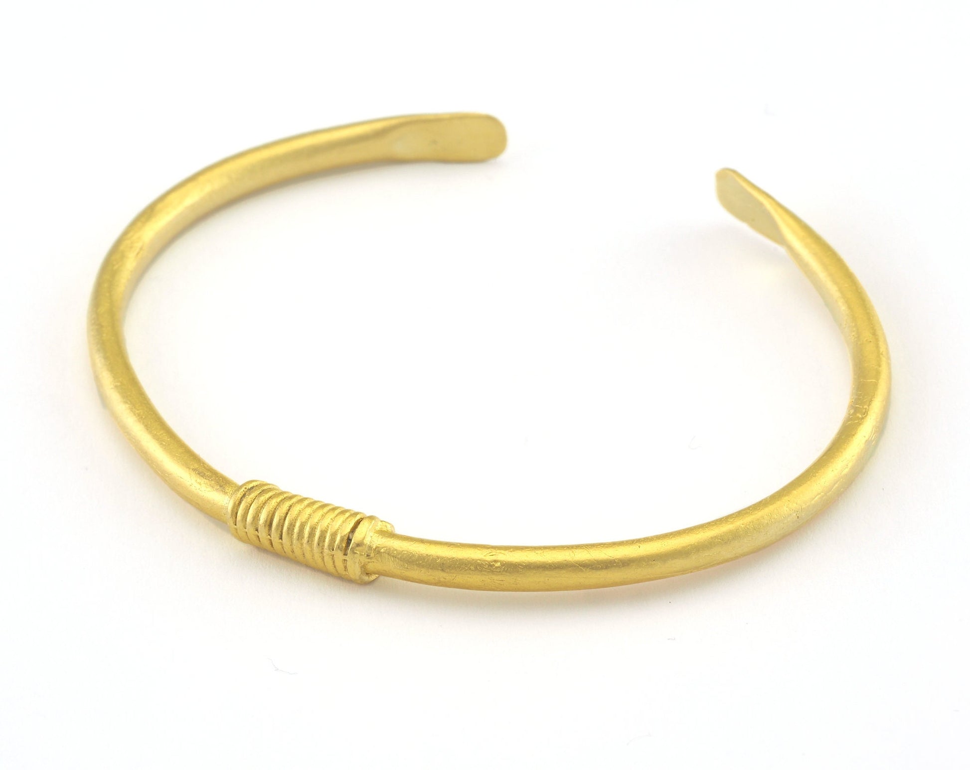 Bracelet Matte Gold Plated Brass (64mm inner size - Adjustable ) OZ3171