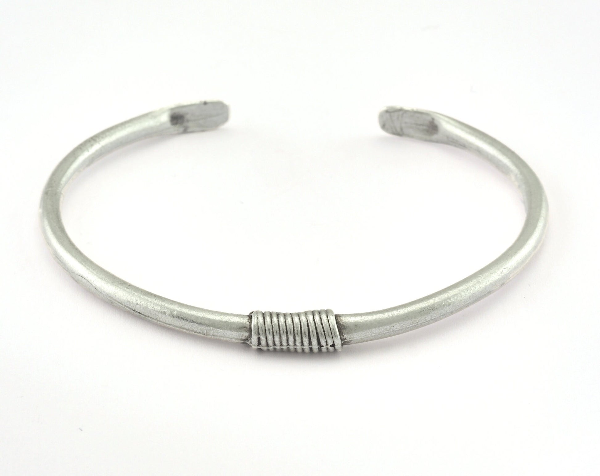 Adjustable Bracelet Antique Silver Plated Brass (64mm inner size - Adjustable ) OZ3171
