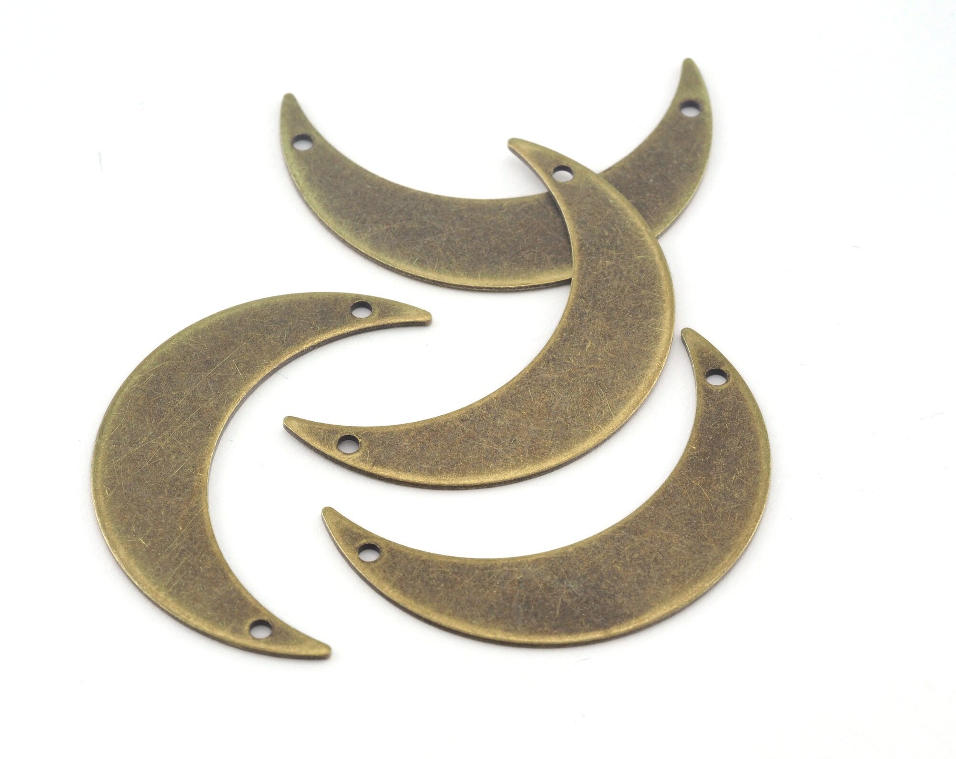 Crescent Charms connector 35.5mm Antique Bronze Plated brass Findings OZ3104-220