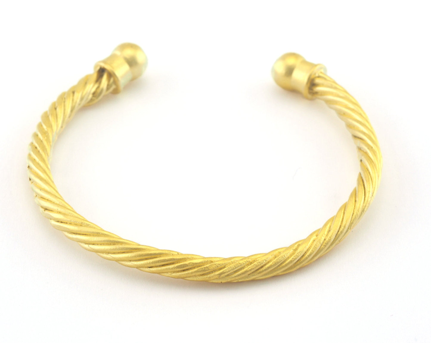 Swirl Bracelet Matte Gold Plated Brass Adjustable (62mm inner size - Adjustable ) OZ3152