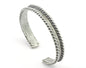 Side Swirl Bracelet Adjustable Antique Silver Plated Brass (64mm inner size - Adjustable ) OZ3151