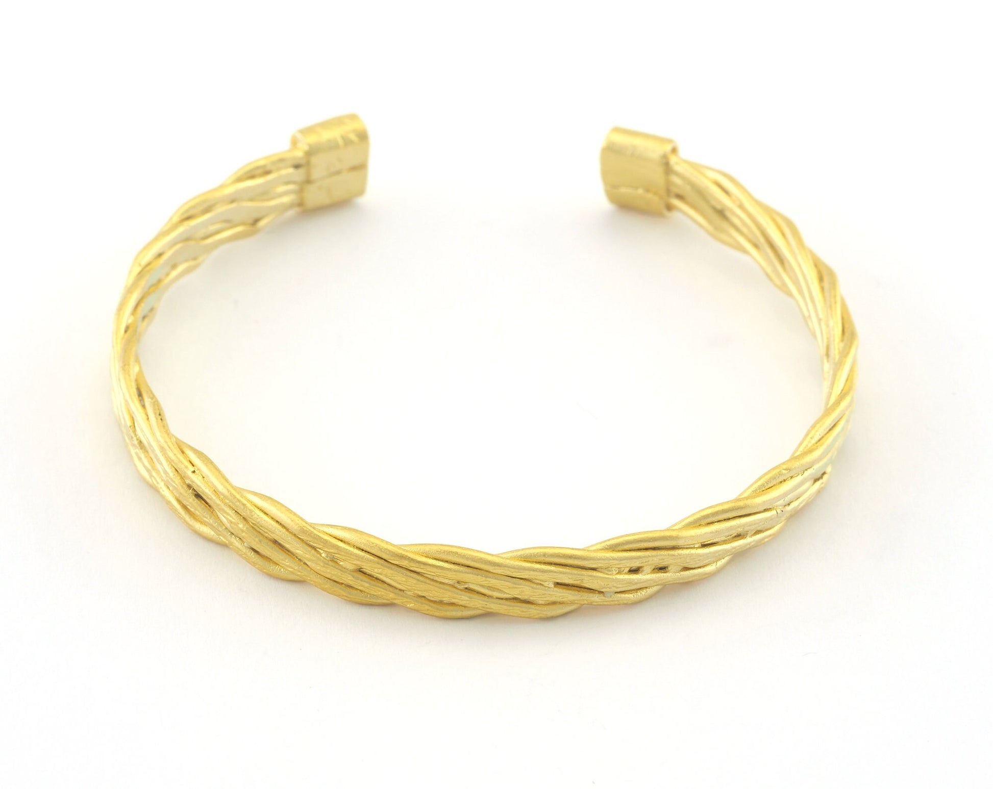 Swirl Bracelet Adjustable Matte Gold Plated Brass (50mm inner size - Adjustable ) OZ3176