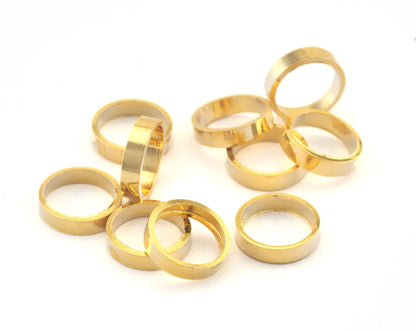 Gold Plated Brass Ring 8x2mm (hole 7mm) 3207 bab7