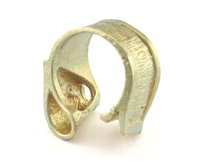 Adjustable Ring Raw Brass (18.5mm 8.5US inner size) Oz3267 ring28