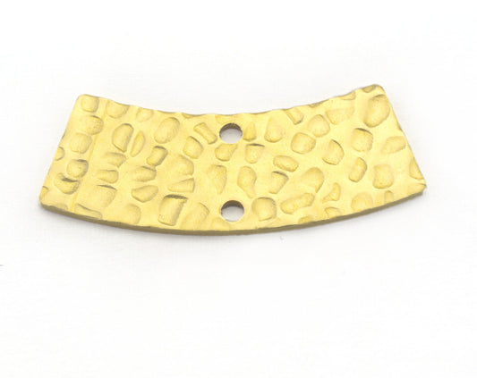 Hammered Curved raw brass 28x12mm connector charms , findings earring OZ2819-150