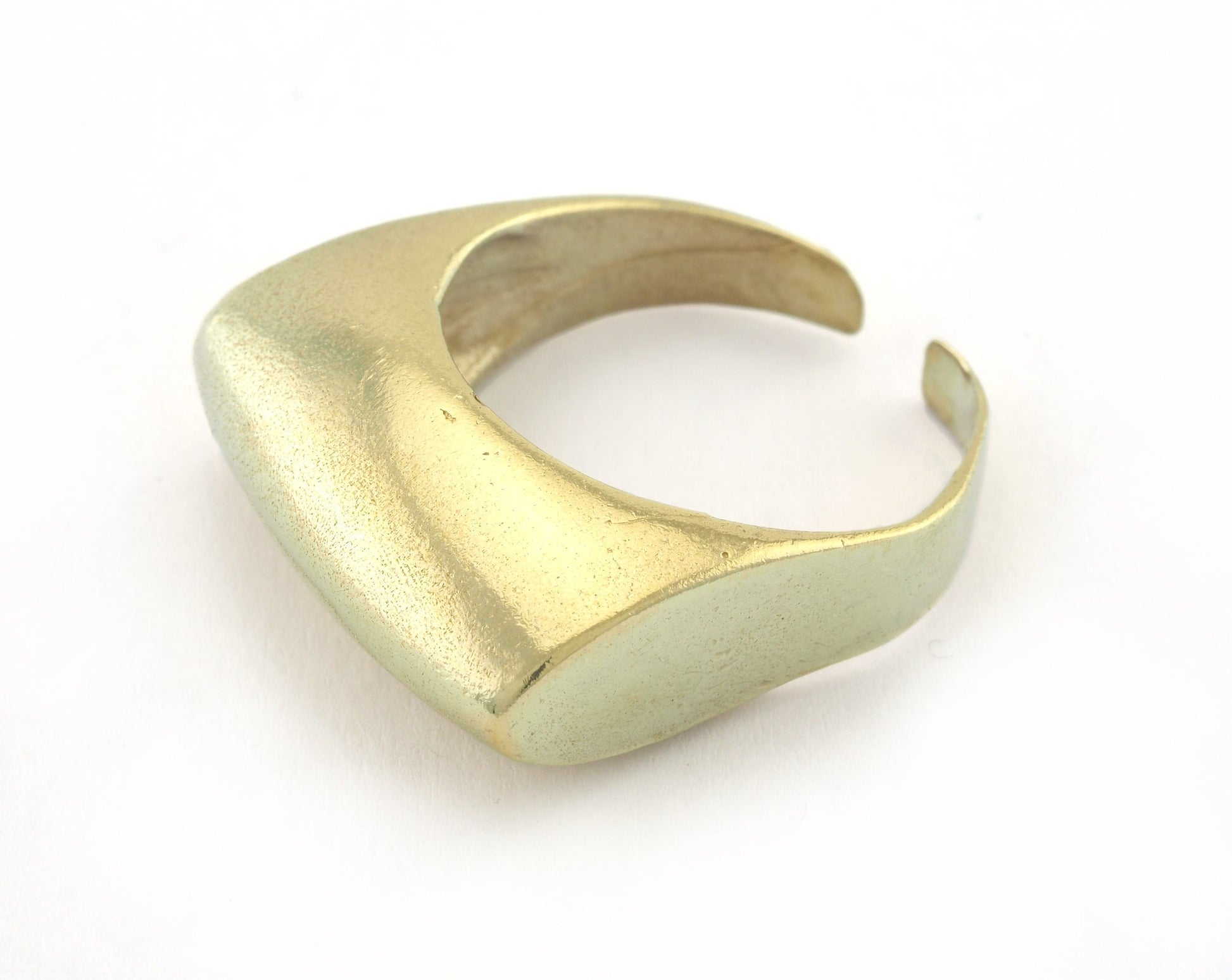 Domed Adjustable Ring Raw, Antique, Shiny Silver, Gold plated Brass (18.5mm 8.5US inner size ) 3282 ring27
