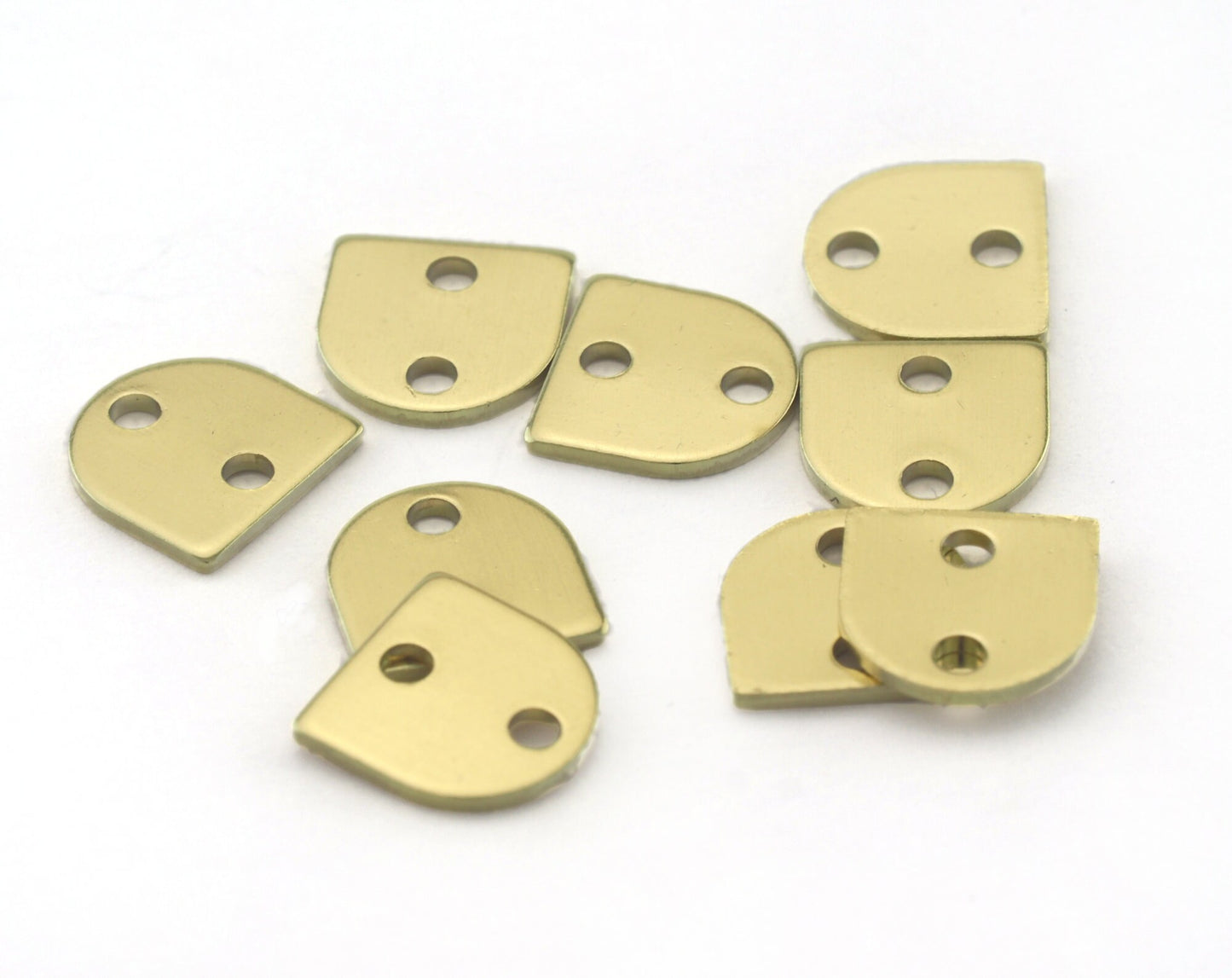 Dshape semi circle 8x8x0.8mm raw brass findings scs oz3314-40