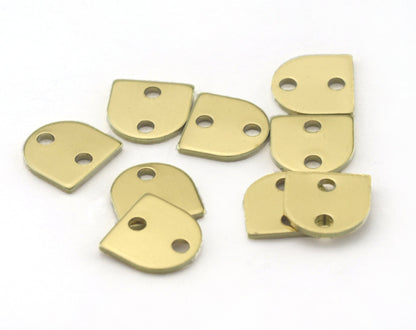 Dshape semi circle 8x8x0.8mm raw brass findings scs oz3314-40