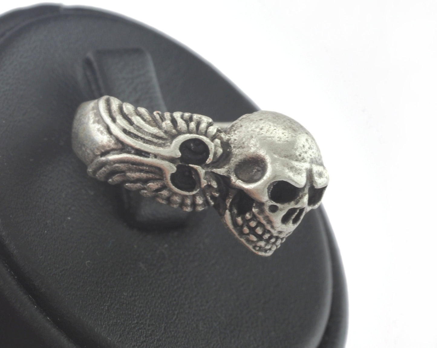 Skull Adjustable Ring Antique Silver Plated brass (17mm 7US inner size) Oz3327 ring26
