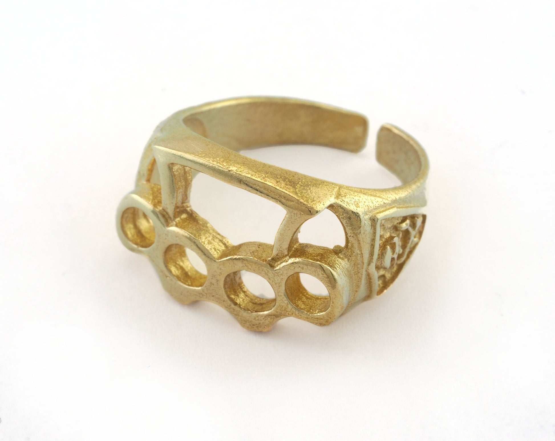 Adjustable Ring Raw Brass (19mm 9US inner size) OZ3322 ring23