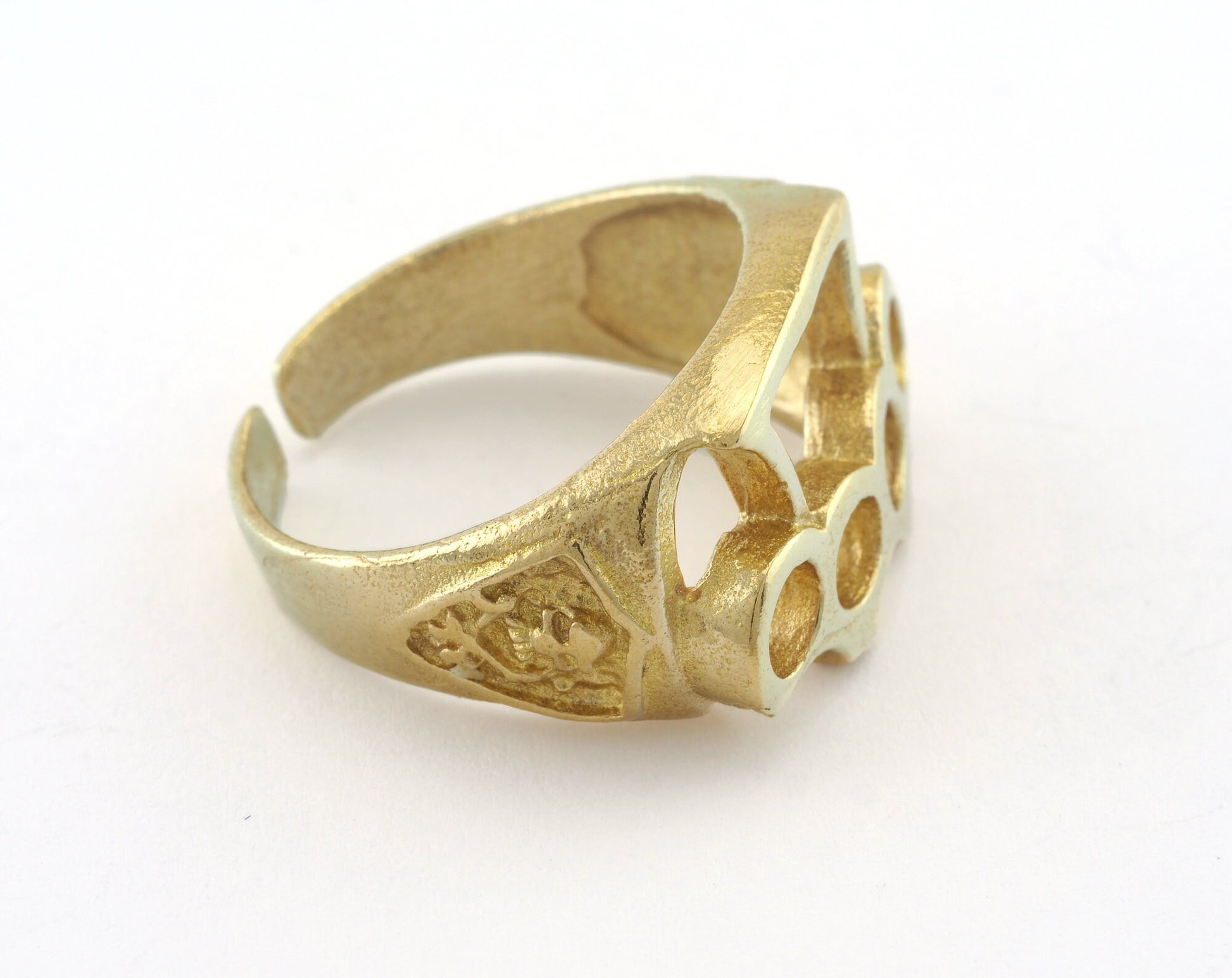 Adjustable Ring Raw Brass (19mm 9US inner size) OZ3322 ring23