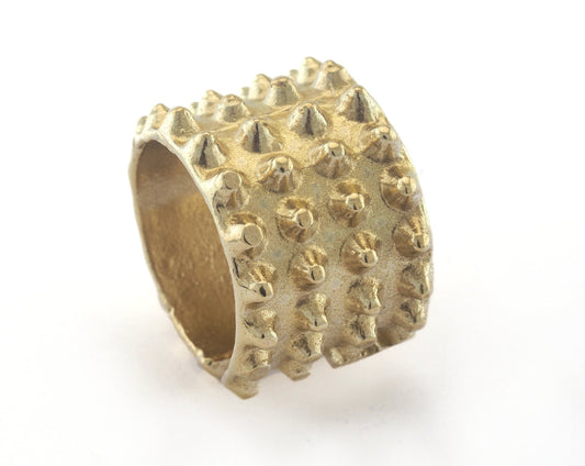 Dotted Adjustable Band Ring Raw brass 16mm (16.5mm 6US inner size) OZ3331 ring22