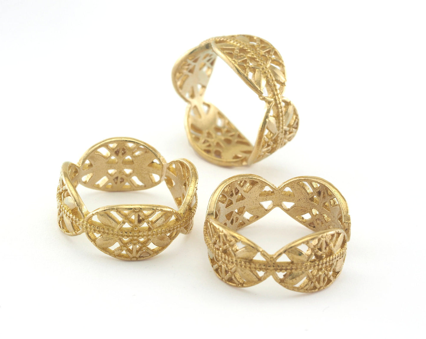 Minimalist Adjustable Ring Raw brass (17mm 7US inner size) OZ3438