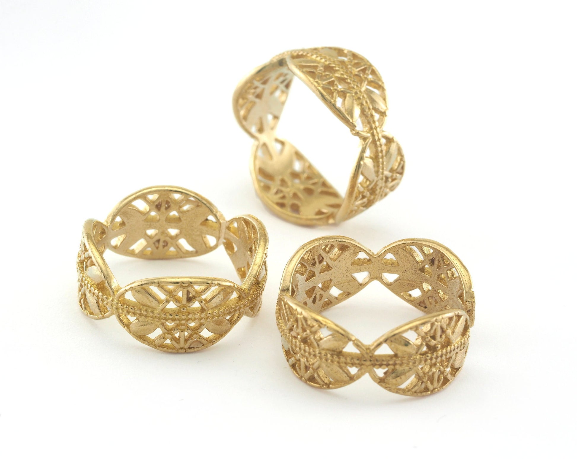 Minimalist Adjustable Ring Raw brass (17mm 7US inner size) OZ3438