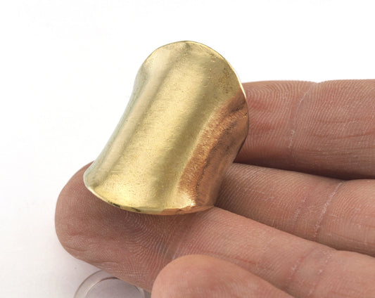 Adjustable Ring Raw Brass 31mm (17.5mm 7US inner size) OZ3359
