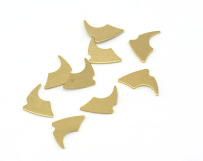 Raw Brass Charms 12x8mm (0.5mm thick) OZ3443-20