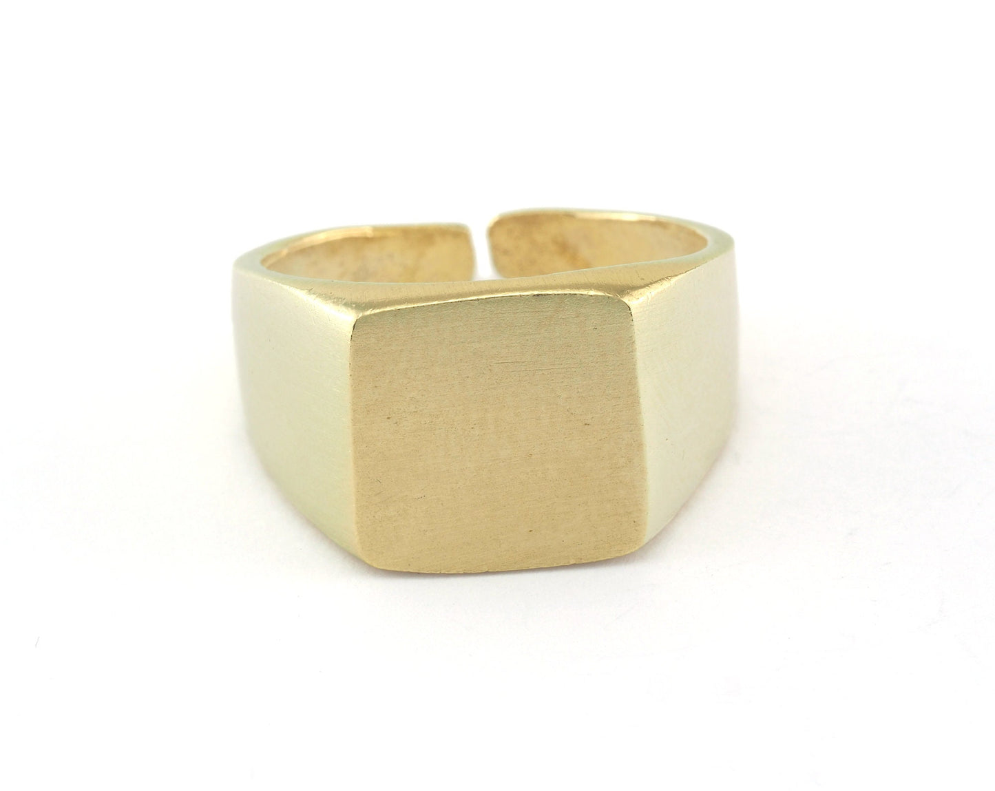 Signet Ring Adjustable Blank - raw brass (20mm 10.5US inner size - Adjustable ) Oz2979 13x13mm square